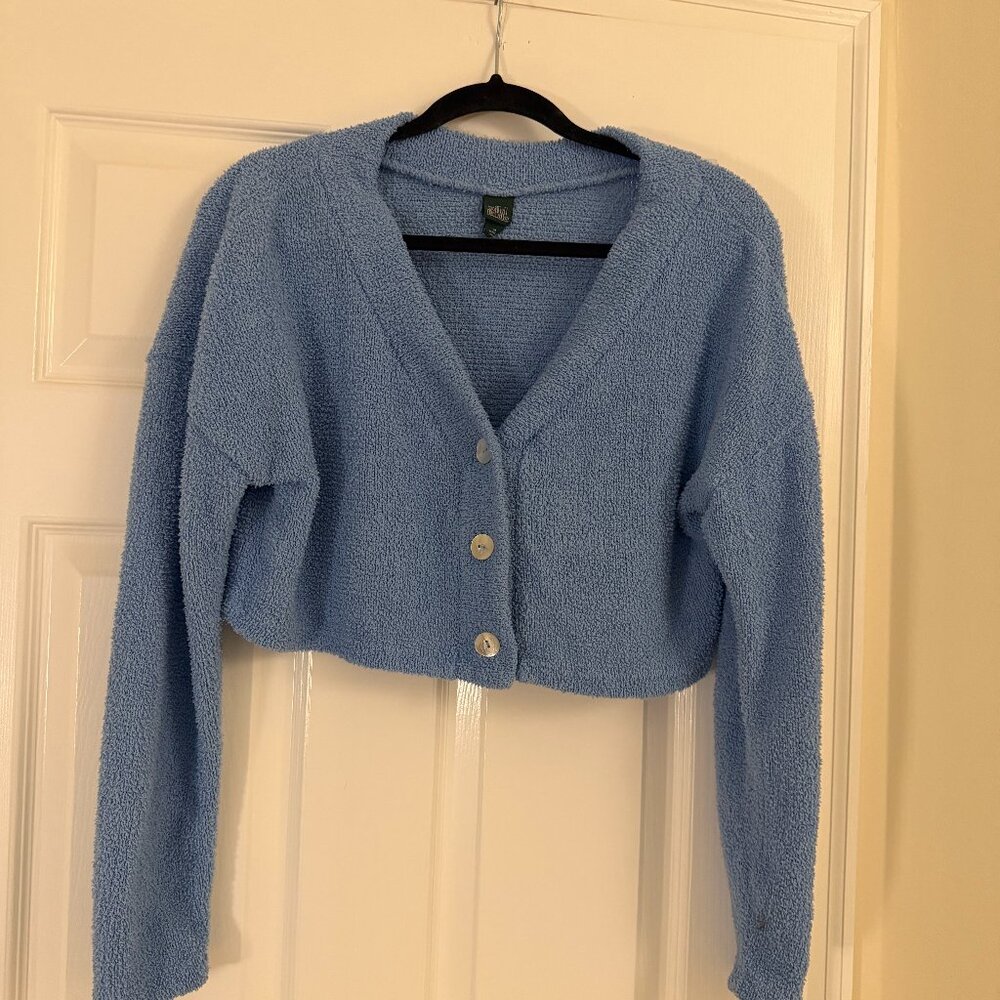 Cropped Blue Wild Fable Cardigan